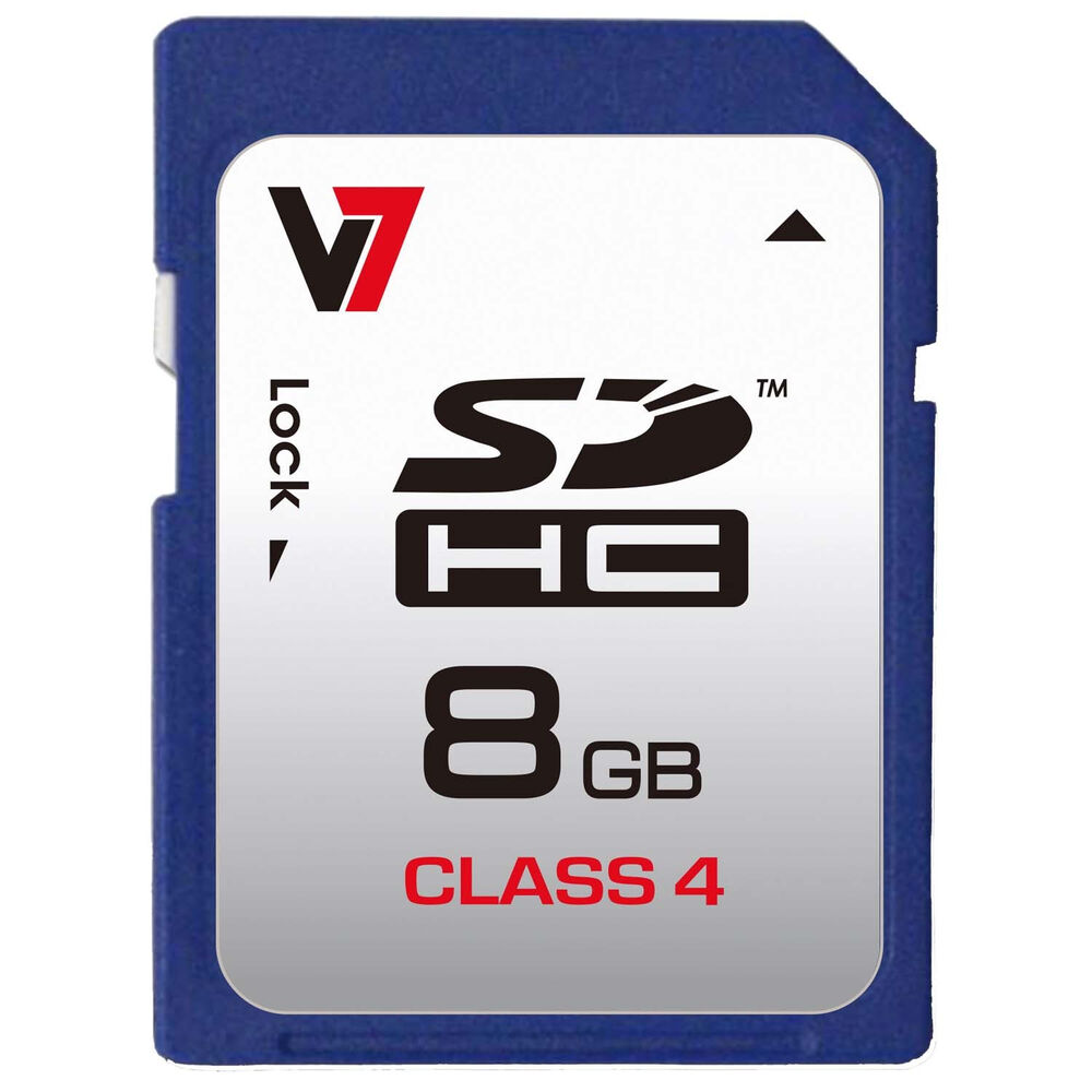 SD-Speicherkarte V7 VASDH8GCL4R-2E 8 GB