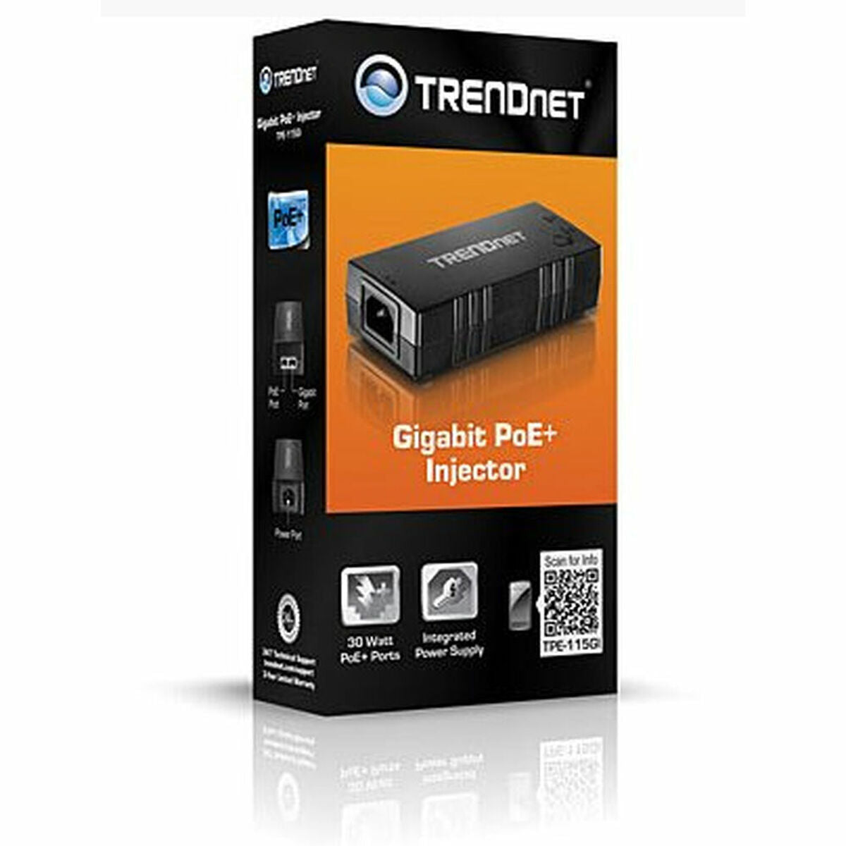 PoE Injector Trendnet TPE-115GI            Black