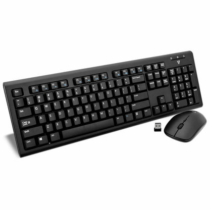 Tastatur und Maus V7 CKW200US-E QWERTY Englisch EU