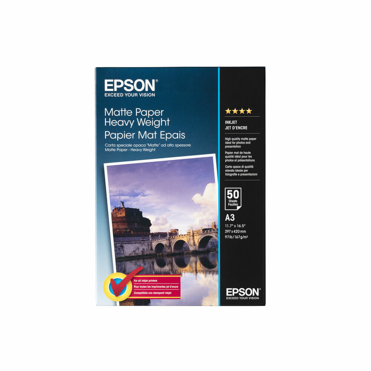 Papier photo mat Epson    A3 50 Volets