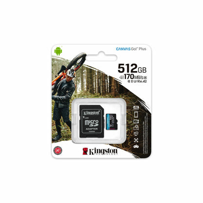 Micro-SD-Speicherkarte mit Adapter Kingston SDCG3/512 GB Course 10 512 GB UHS-I