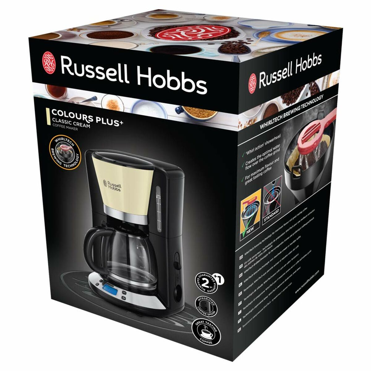 Russell Hobbs 24033-56 1100 W 15 Tassen Filterkaffeemaschine, Creme