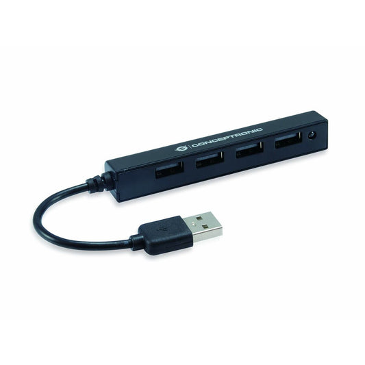 Hub USB Conceptronic HUBBIES05B Noir