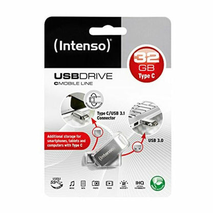 USB-Stick INTENSO 3536480 32 GB Silber 32 GB USB-Stick