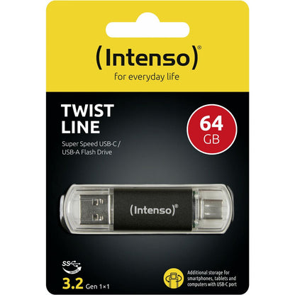 Clé USB INTENSO 3539490 Anthracite 64 GB