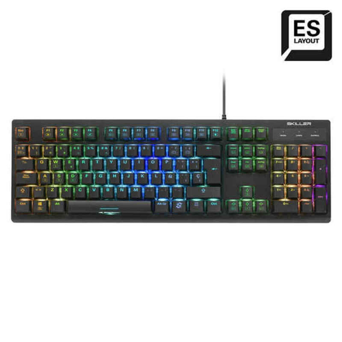 Teclado Gaming Sharkoon 4044951030866 Negro Qwerty Español