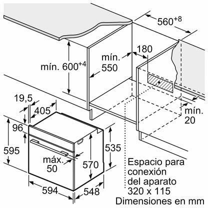 Horno Multifunción BOSCH 237834 71 L A