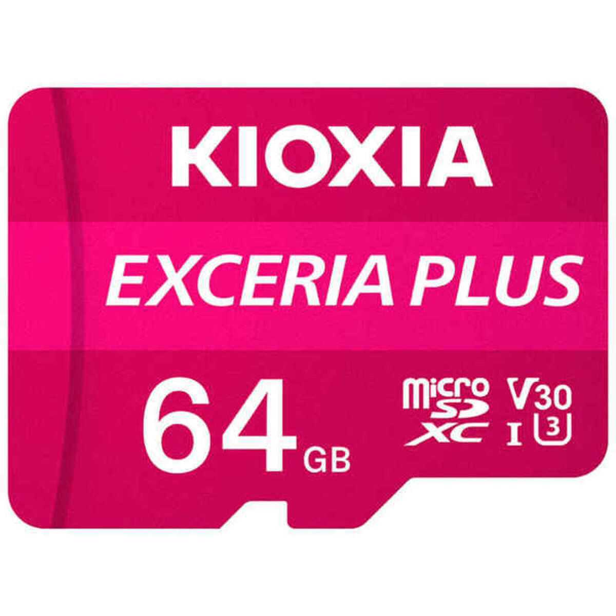 Micro SD Memory Card with Adaptor Kioxia Exceria Plus Pink Class 10 UHS-I U3