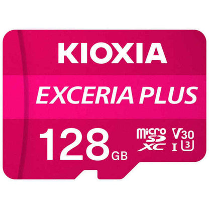 Micro SD Memory Card with Adaptor Kioxia Exceria Plus Pink Class 10 UHS-I U3