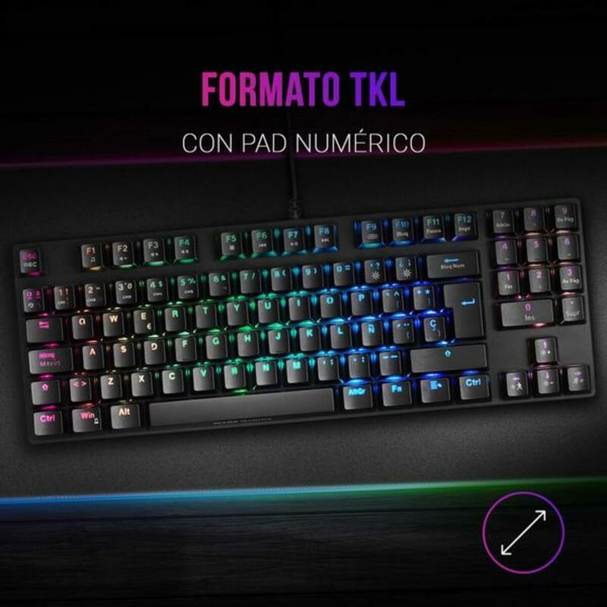 Mars Gaming MKREVO PRO LED RGB-Gaming-Tastatur