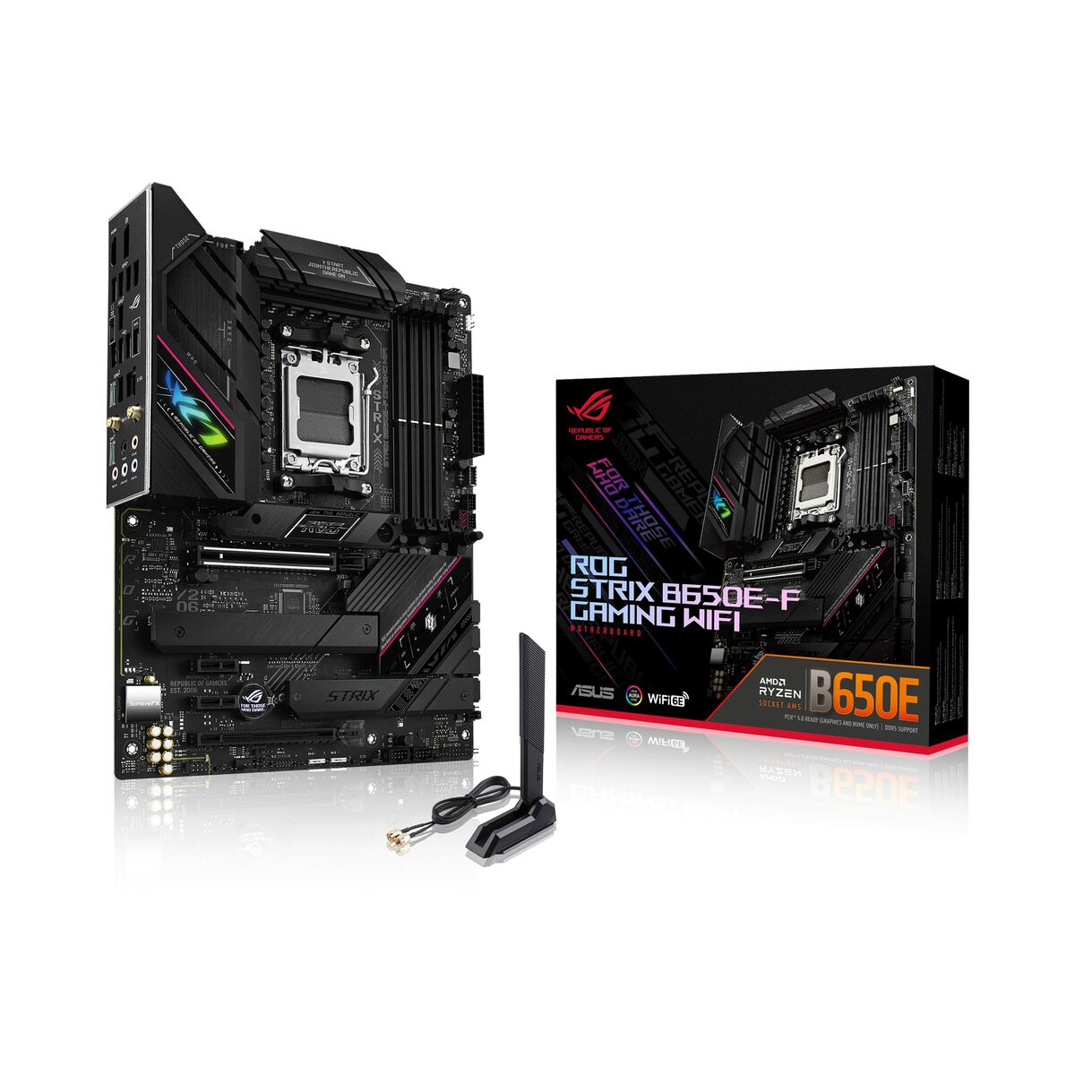 Asus ROG STRIX B650E-F GAMING WIFI AMD AMD B650 AMD AM5 Motherboard