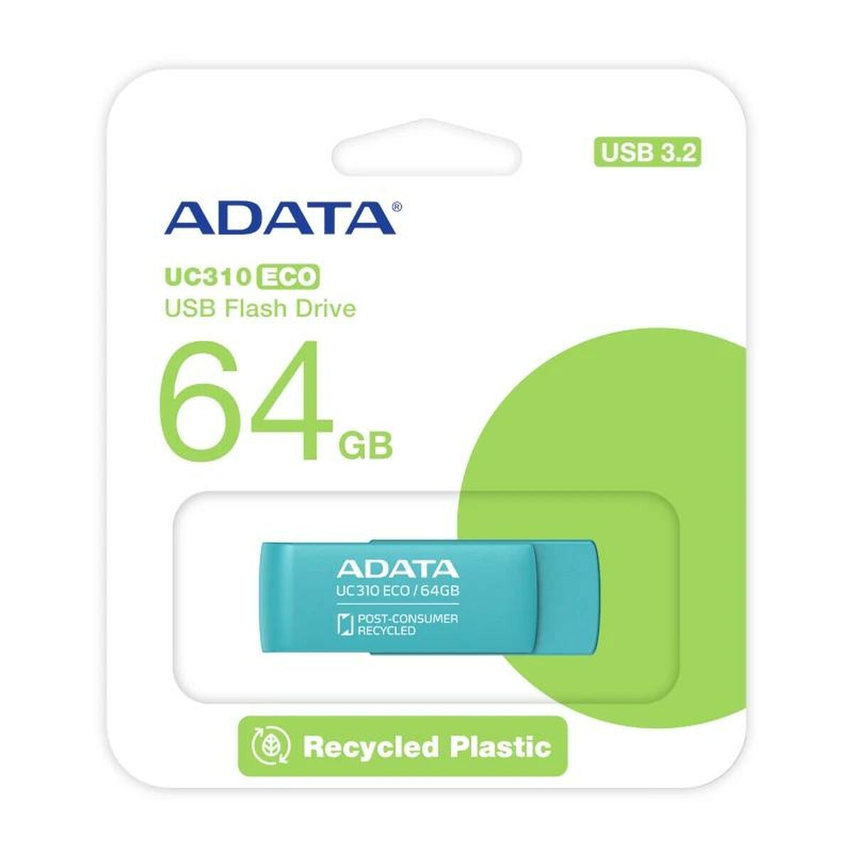 Memoria USB Adata UC310  64 GB Verde