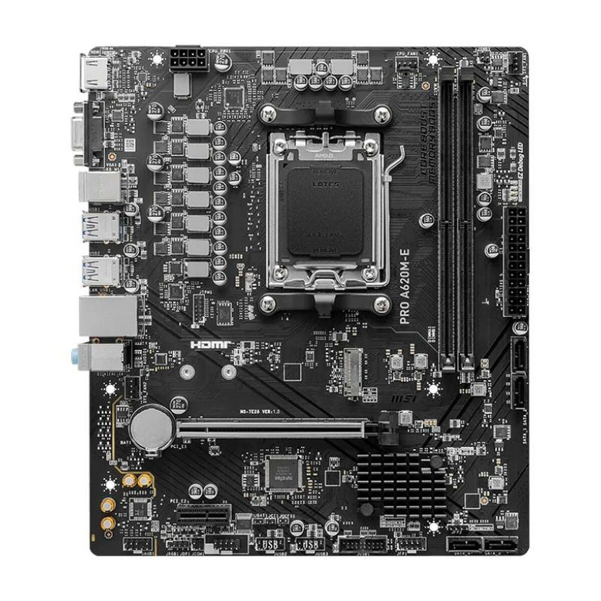 MSI 911-7E28-001 AMD AM5 AMD A620 Motherboard