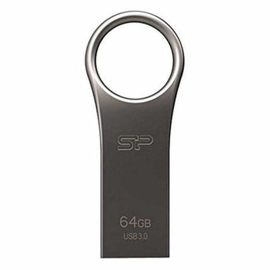 Memoria USB Silicon Power SP064GBUF3J80V1T 64 GB Titanio Plateado 64 GB 128 GB