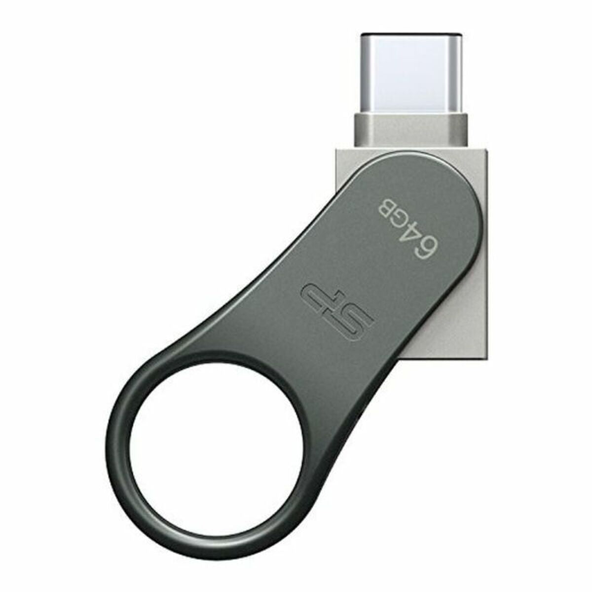 Memoria USB Silicon Power C80 64 GB Negro titanio