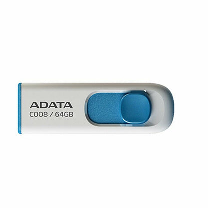 Clé USB Adata AC008-64G-RWE 64 GB Blanc Bleu/Blanc 64 GB