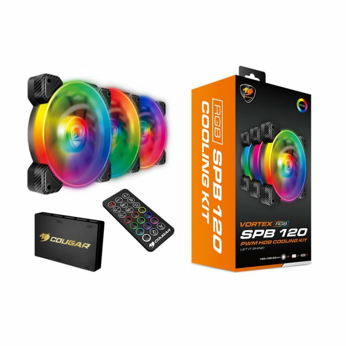 Ventilador de Caja Cougar Vortex RGB SPB 120