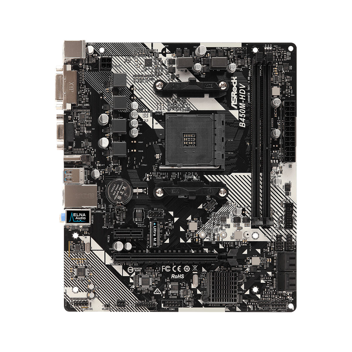 Placa Base ASRock B450M-HDV R4.0 AMD B450 AMD AMD AM4