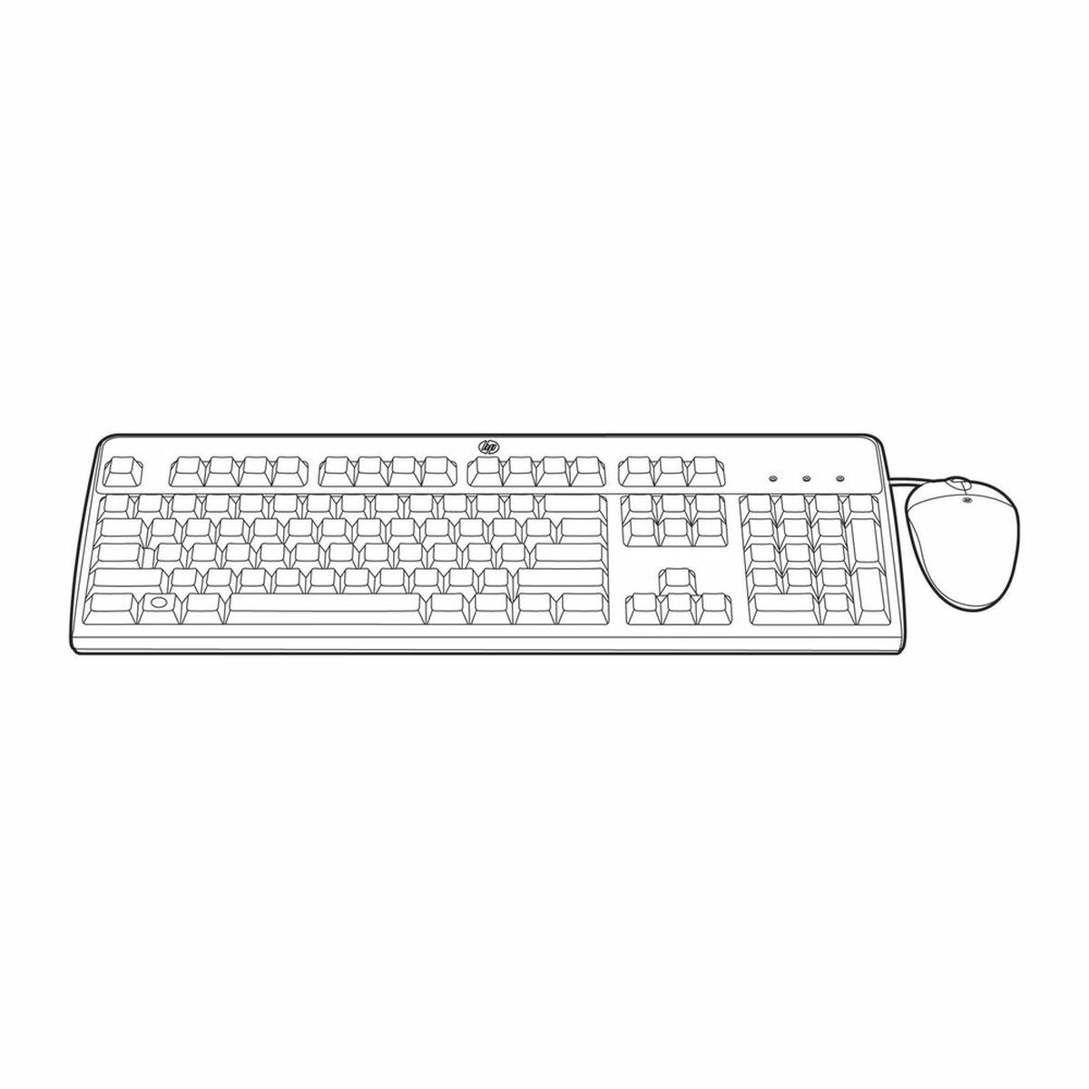 HPE Tastatur und Maus 631348-B21 Schwarz Spanisch Spanisch Qwerty QWERTY
