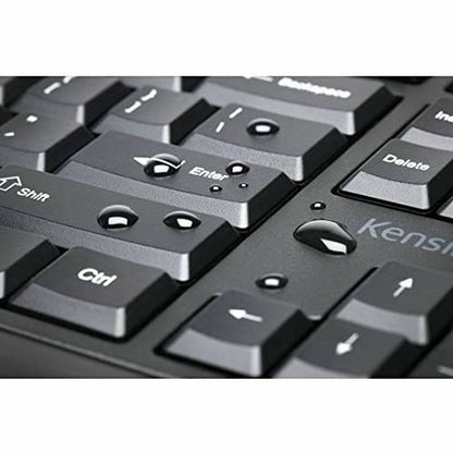 Kensington K75230ES Kabellose Tastatur und Maus, Schwarz, Spanisch, Spanisch, Qwerty, QWERTY