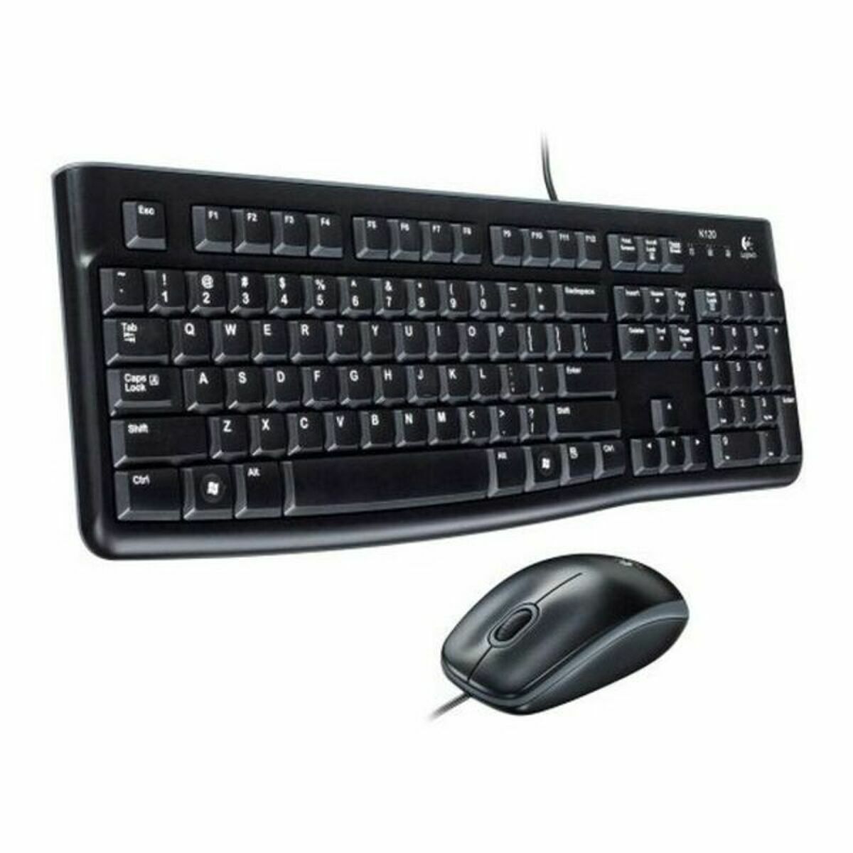 clavier et souris Logitech Desktop MK120 USB Noir Italien