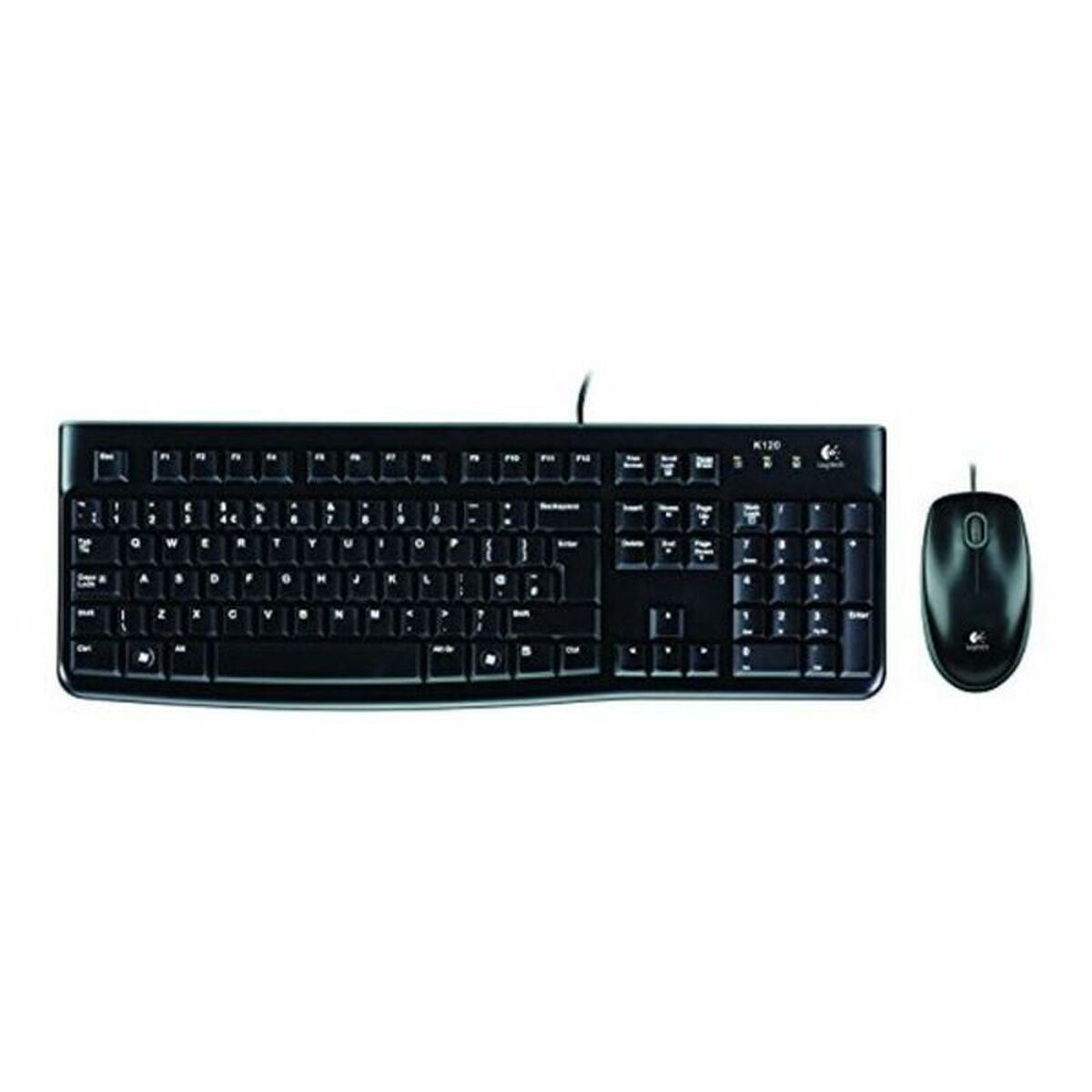 Teclado y Ratón Óptico Logitech 920-002550 USB Negro Español Qwerty Español