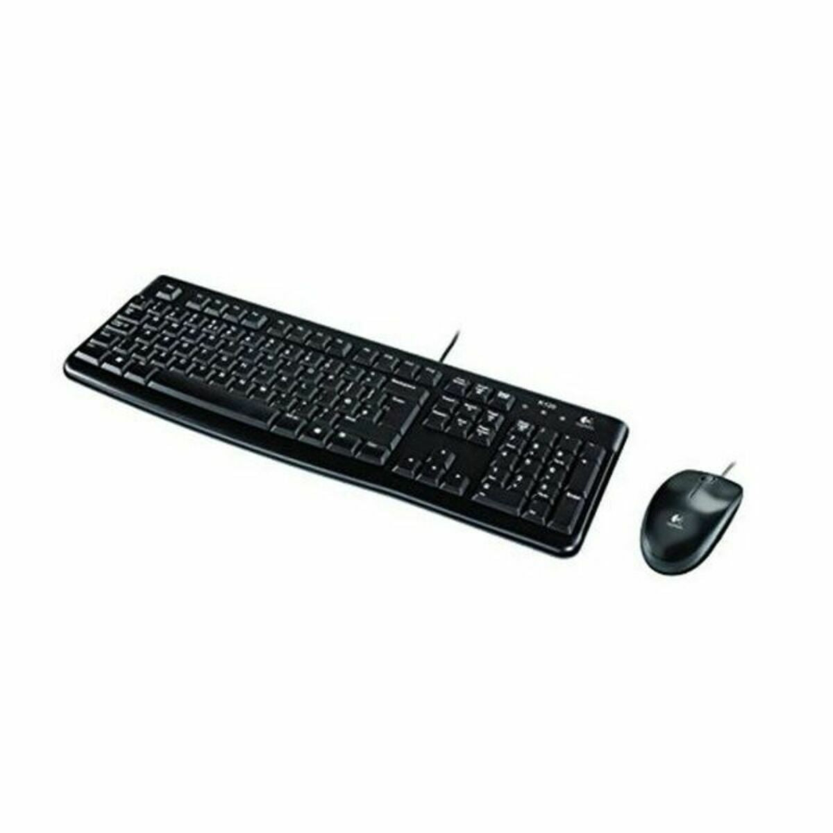 Tastatur und Maus Logitech Desktop MK120 USB Schwarz Italienisch
