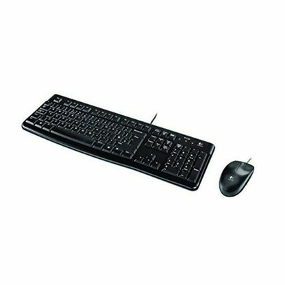 clavier et souris Logitech Desktop MK120 USB Noir Italien