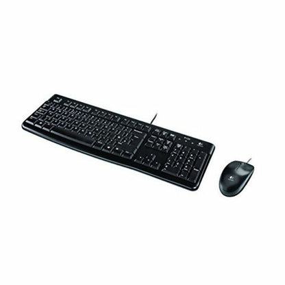 Logitech 920-002550 USB-optische Tastatur und Maus, Schwarz, Spanisch, Spanisch, Qwerty