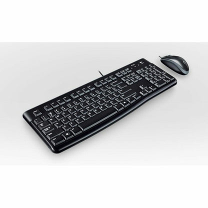 Tastatur und Maus Logitech Desktop MK120 USB Schwarz Italienisch