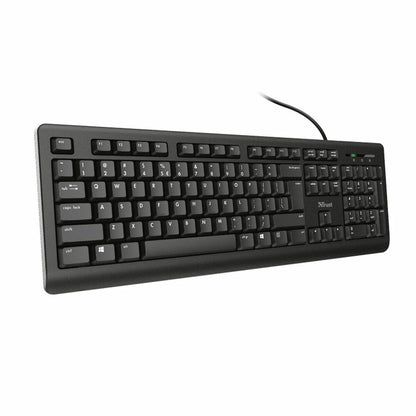 Vertrauen Sie der spanischen QWERTY-Tastatur TK-150 in Schwarz