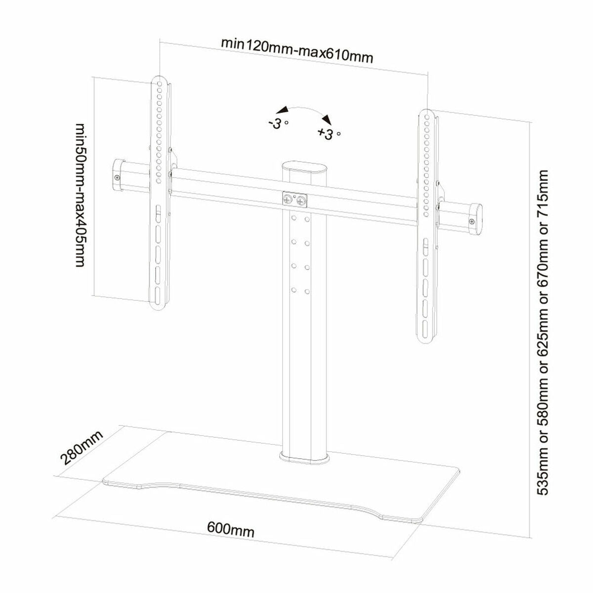 Soporte TV Neomounts FPMA-D1250BLACK     