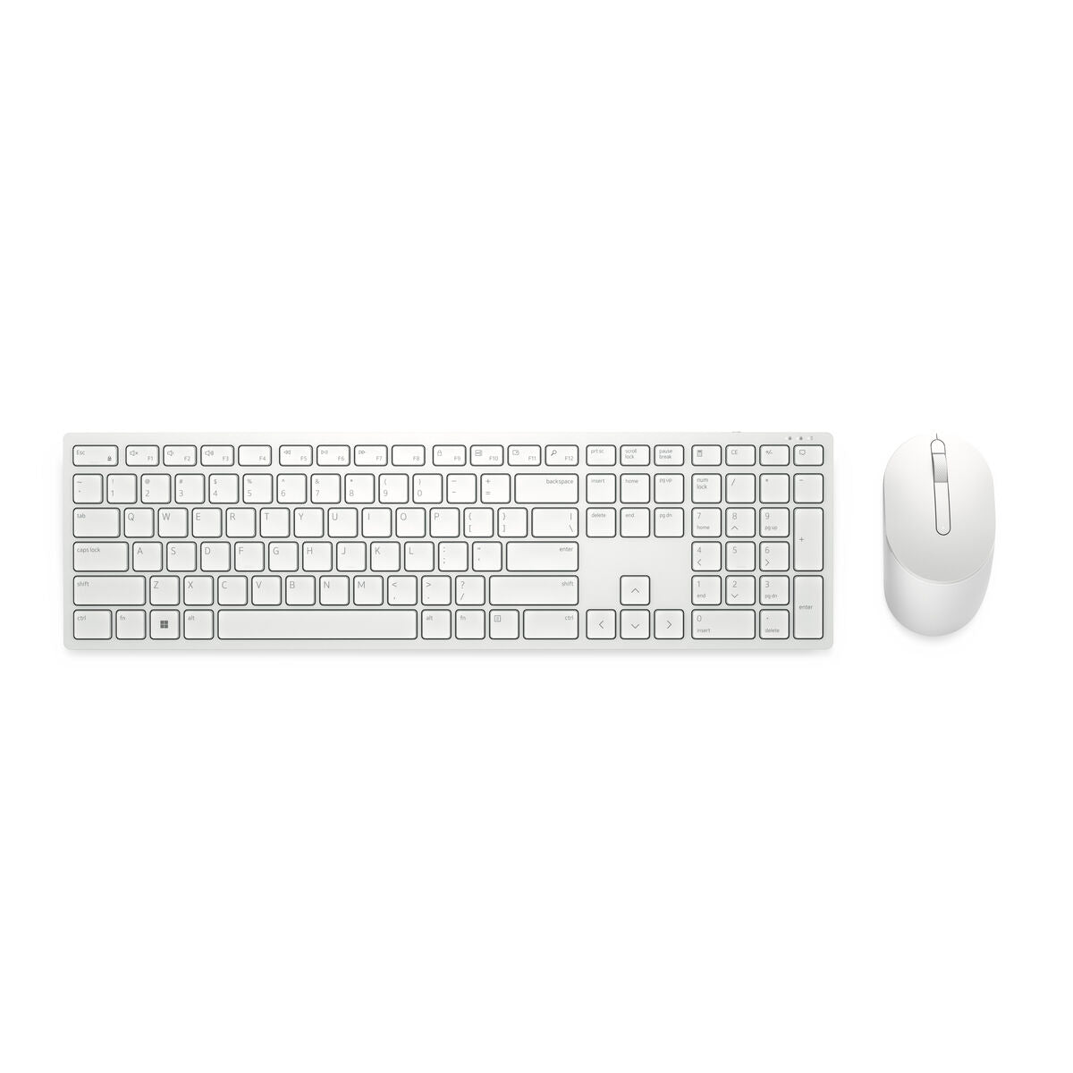 Keyboard Dell KM5221W-WH-SPN White Black Spanish Qwerty