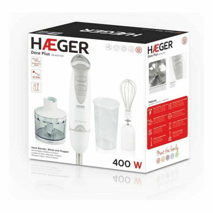 Batidora de Mano Haeger HB-400.012A Blanco 400 W 400W