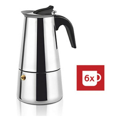 Haeger Moka italienische Kaffeemaschine aus 18/10 Edelstahl