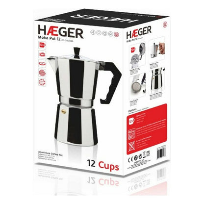 Haeger Moka Aluminium italienische Kaffeemaschine