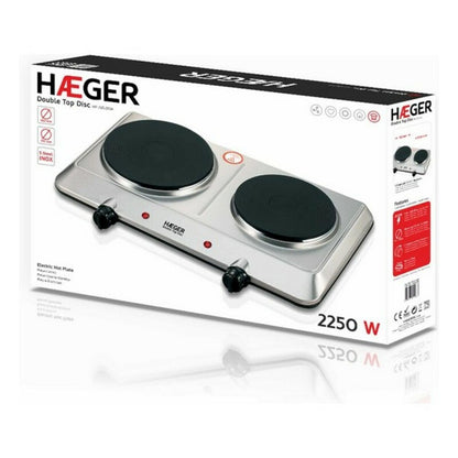 Placa Eléctrica de Cocción Haeger HP-02S.015A 2 Fogones Rojo 2250W