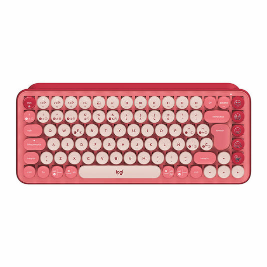 Logitech 920-010730 Kabellose Tastatur, Spanisch, Rosa, Spanisch, Qwerty, QWERTY