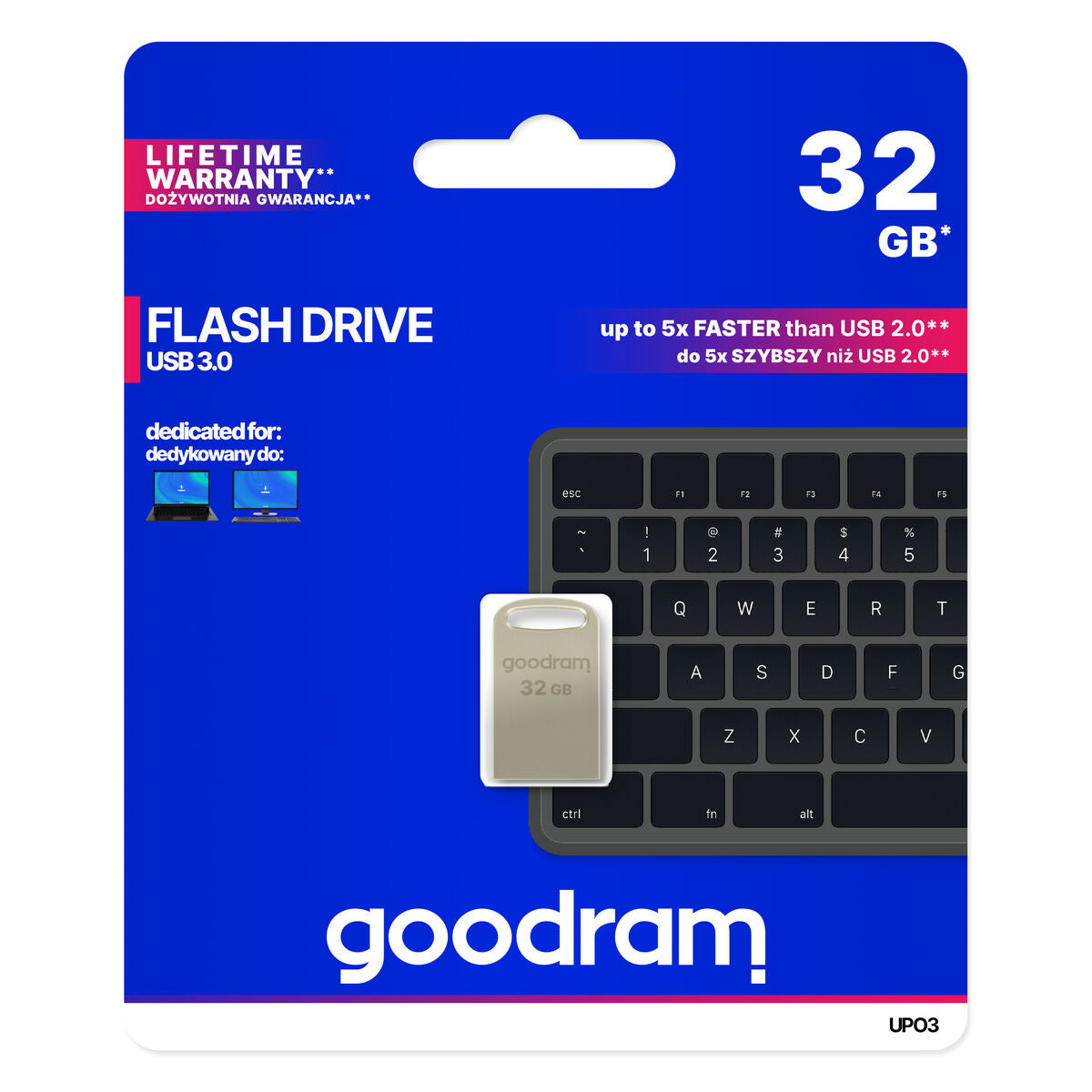 Pendrive GoodRam Executive Gris Argenté 32 GB