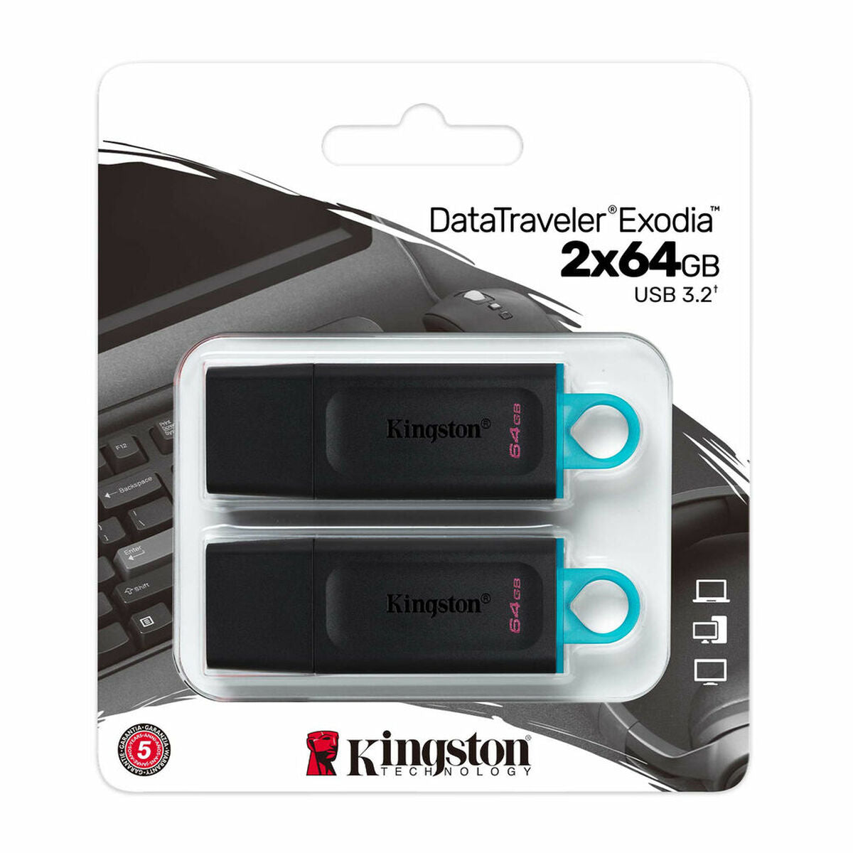 Kingston DataTraveler Exodia Green USB-Stick 64 GB 2 Stk