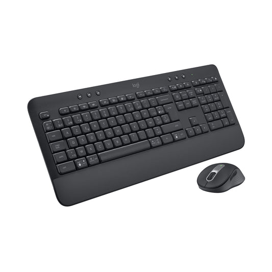 Logitech 920-011001 Kabellose Tastatur und Maus, Schwarz, Azerty, Französisch