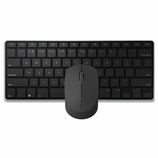 Rapoo Kabellose Tastatur und Maus 00192077 Schwarz Schwarz/Silber