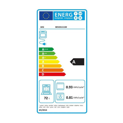 Multifunktionsofen AEG BES331111M 72 L LCD 2780W 72 L