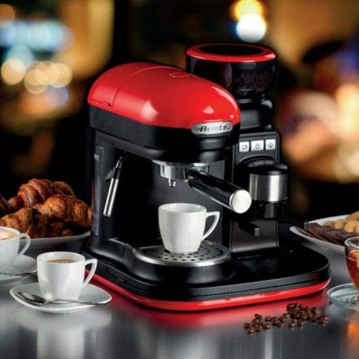 Cafetera Express de Brazo Ariete 1318 15 bar 1080 W Rojo