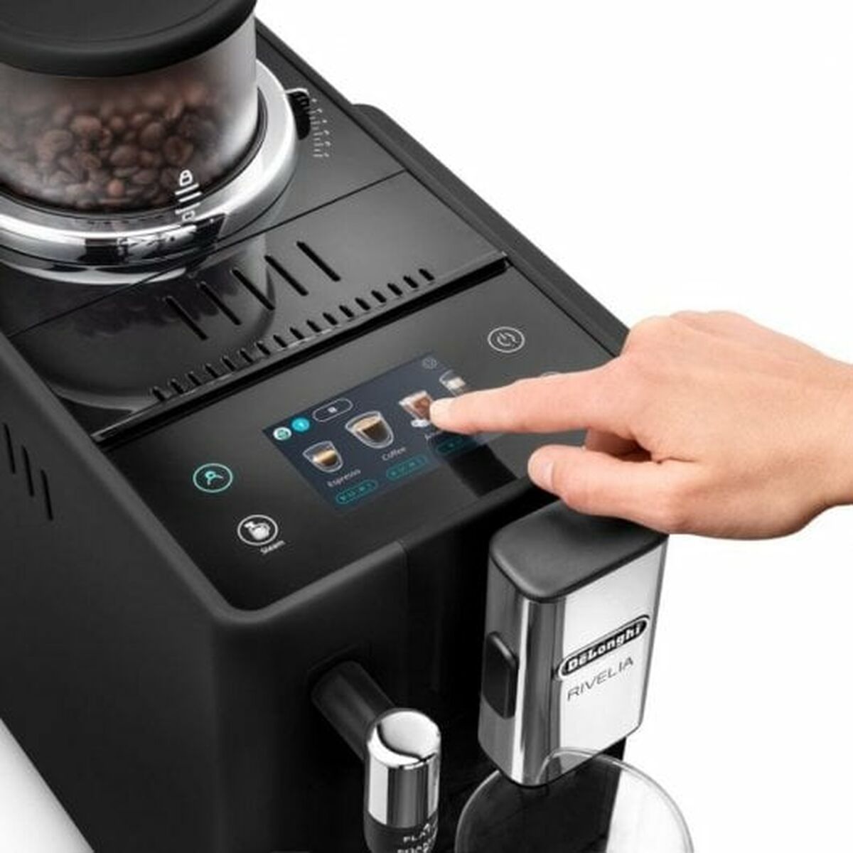 Cafetera Superautomática DeLonghi Rivelia 19 B Negro 1450 W