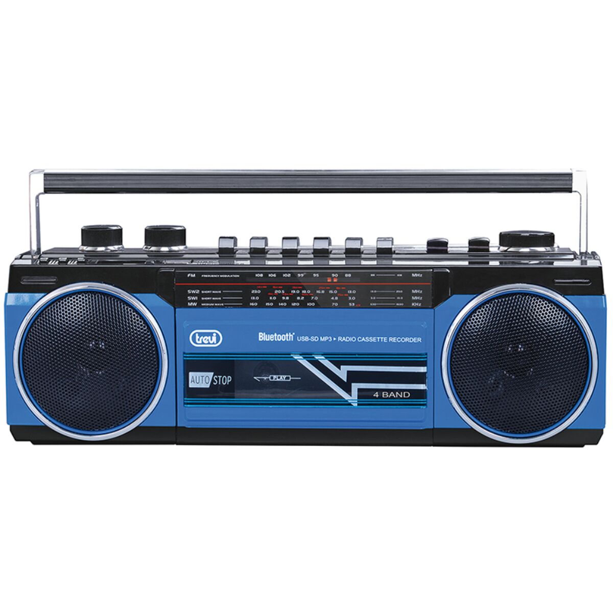 Tragbares Bluetooth-Radio Trevi RR 501 BT Blau Schwarz/Blau
