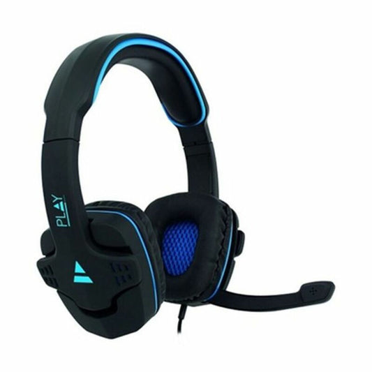 Ewent PL3320 Gaming-Headsets mit Mikrofon Schwarz Blau