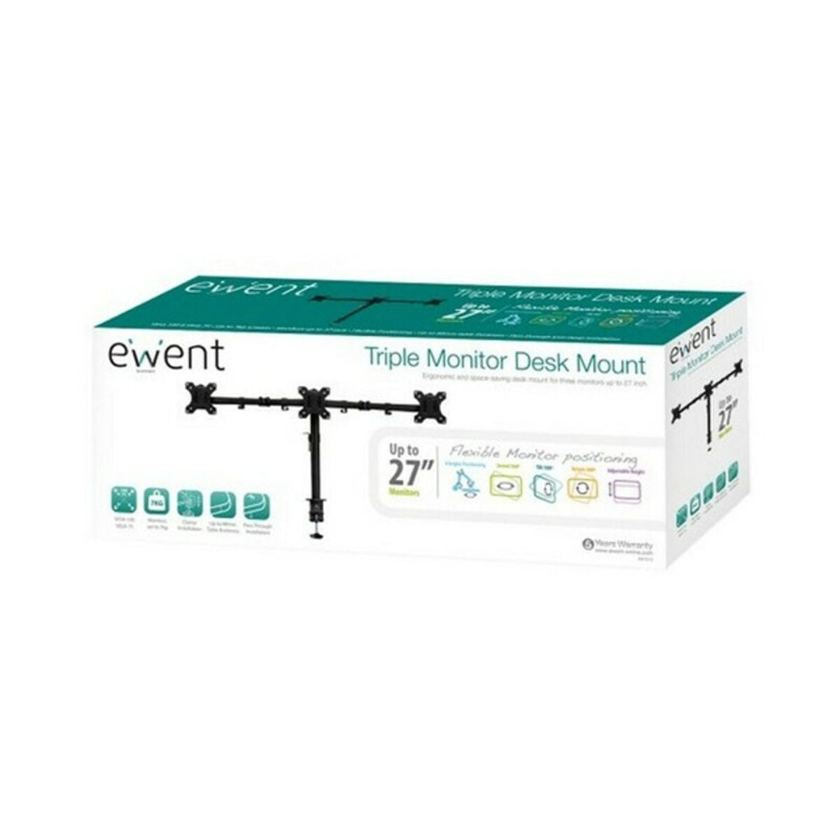 Support de TV Ewent EW1513 13"-27" Noir