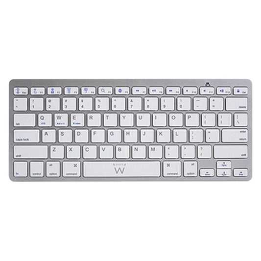 Ewent EW3161 Weiß-Silberne QWERTZ-Bluetooth-Tastatur