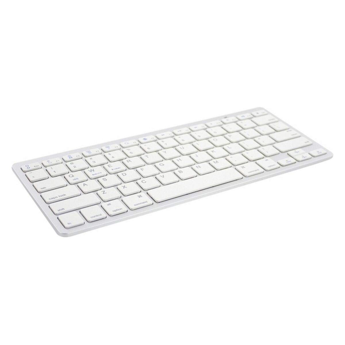 Ewent EW3161 Weiß-Silberne QWERTZ-Bluetooth-Tastatur